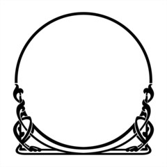 round decorative frame in the art Nouveau style © Svetlana Komarova