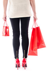 Woman with shopping bags