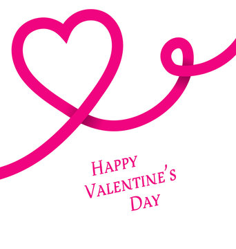 Happy Valentines day, pink heart