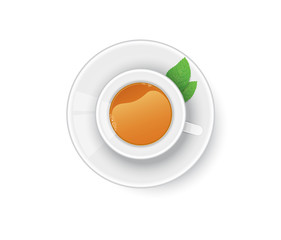 Cup of tea with mint