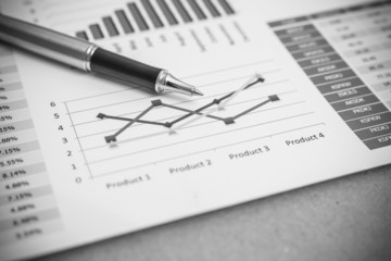 Showing business and financial report. Accounting