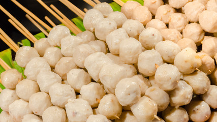 Close up of grilled or barbecued pork ball