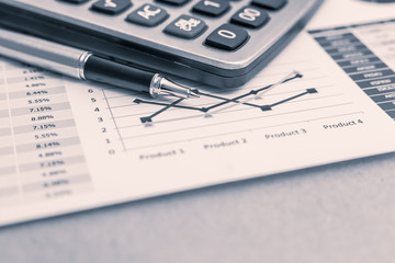 Showing business and financial report. Accounting