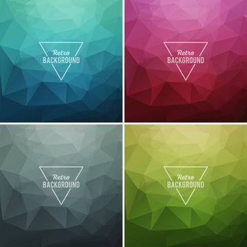 Abstract retro triangle  background