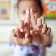 Naklejka premium Two fingers in love ,background for valentine's day.