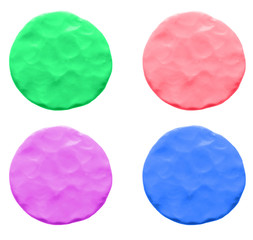Colorful plasticine circle set