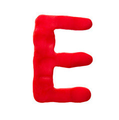 Plasticine letter E