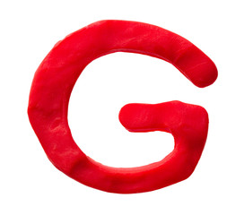 Plasticine letter G