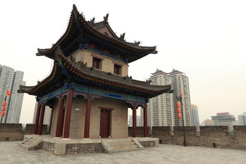 Die historische Stadtmauer von Xian in China