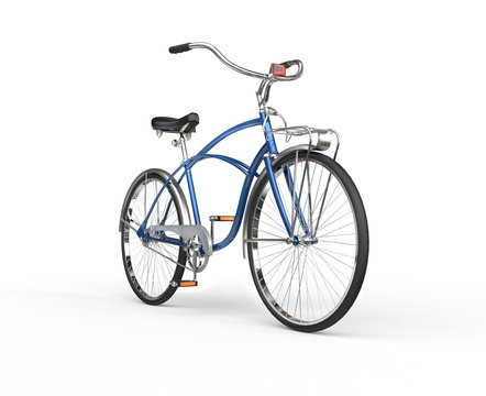Fototapeta Restored Vintage Blue Bicycle