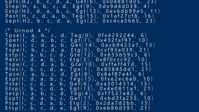 Source code scrambled crypto scrolling