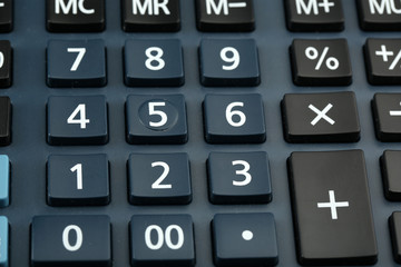 Macro view of calculator board