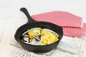 Boiled fish with potatoes