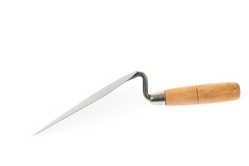 lute trowel on white background