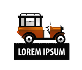 retro car vector logo design template. transport or vehicle icon