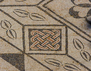 Detail Roman mosaic the ancient Roman city 