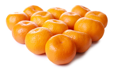 Tangerines isolated on white