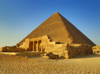 Mastaba and Great Pyramid in Egypt