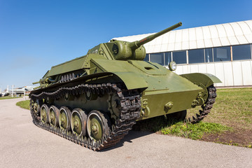 Old soviet light tank T-70