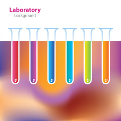 Science and Research - laboratory facilities - colored tubes