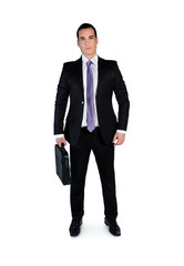 business man looking camera