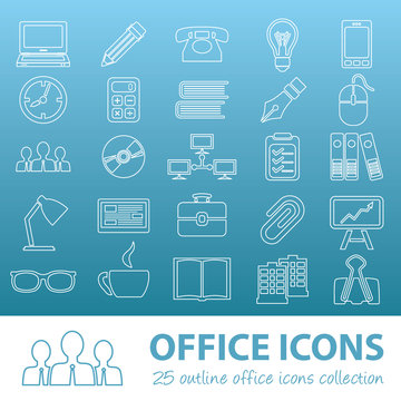 office outline icons