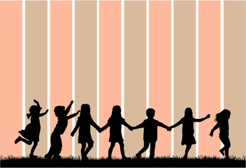 children silhouette