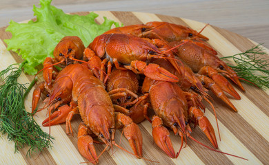 Boiled crayfish