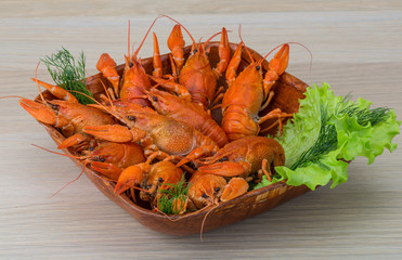 Boiled crayfish