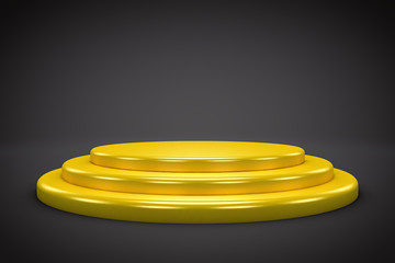 3D Isolated Podium Background Illustration