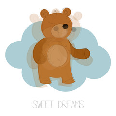 Sweet dreams background vector