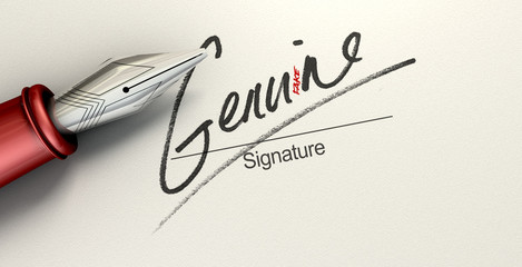 Genuine Fake Signature