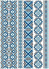 Ethnic embroidery patterns and borders