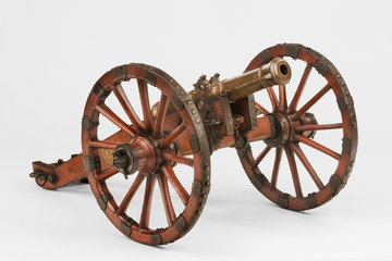 Horse drawn cannon on a carriage