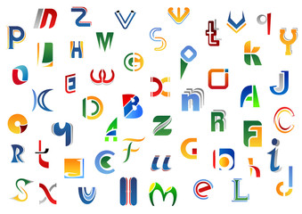 Alphabet letters and symbols