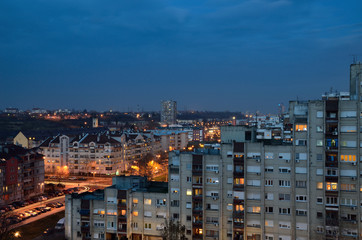 Fototapeta premium View on a city lights