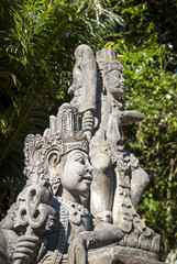 Fototapeta na wymiar Statue details of hindu temple, Bali, Indonesia