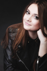 Fototapeta premium people concept - teenage fashion girl portrait