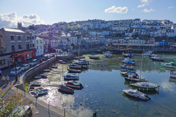 Brixham Harbor Harbour and town Torbay Devon Endland UK