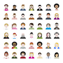 Diversity Portrait Design Characters Avatar Vector Concept