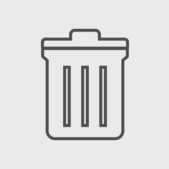 Unwanted Data Computer Trash Waste Icon Vector Concept
