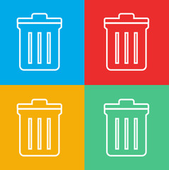 Unwanted Data Computer Trash Waste Icon Vector Concept