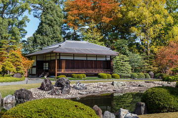 Obraz premium A Teahouse at Nijo Castle in Kyoto