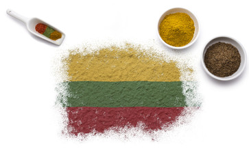 Spices forming the flag of Lithuania.(series)