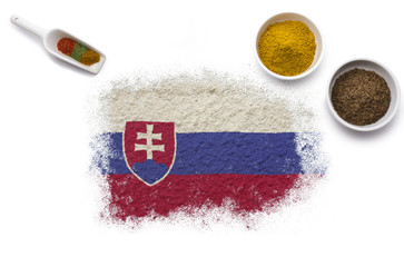 Spices forming the flag of Slovakia.(series)