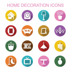 home decoration long shadow icons