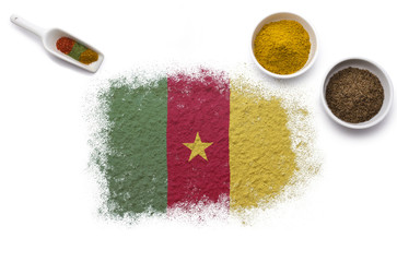 Spices forming the flag of Cameroon.(series)