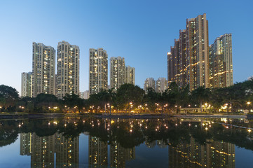 Obraz premium Residential district of Hong Kong