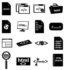 Web development icons set