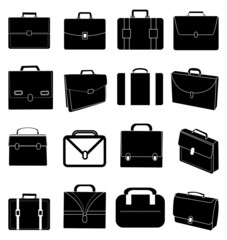 Briefcase icons set